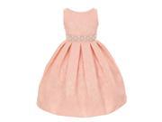 Cinderella Couture Peach Metallic Embroidered Jaquard Occasion Dress 10