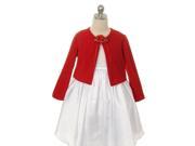 Kids Dream Red Flower Special Occasion Cardigan Sweater Girls 12