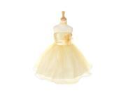 Cinderella Couture Little Girls Gold Corsage Scarf Easter Occasion Dress 2