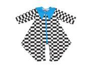 KidCuteTure Baby Girls White Black Squares Orchid Long Sleeve Fall Romper 3M
