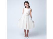 Sweet Kids Little Girls Champagne Bows Satin Tulle Occasion Easter Dress 6