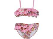 Isobella Chloe Big Girls Pink Island Girl Two Piece Bikini Swimsuit 7