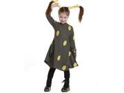 KidCuteTure Big Girls Mimosa Yellow Polka Dots Danna Designer Fall Dress 12