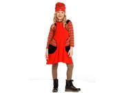 KidCuteTure Little Girls Geranium Red Stripe Connie Designer Fall Dress 3