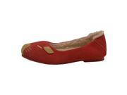 L Amour Girls Red Fleece Lined Mouse Design Casual Flats 4 Kids