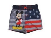 Disney Baby Boys Navy Gray American Flag Mickey Mouse Swim Shorts 12M