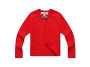Richie House Big Girls Red Bow Open Cardigan 8
