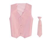 Lito Baby Boys Pink Poly Silk Vest Necktie Special Occasion Set 12 24M