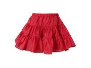 Richie House Little Girls Red Lightweight Ruffled Skirt 4