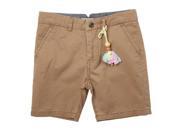 Richie House Little Boys Brown Cotton All Purpose Classic Shorts 24M