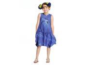 KidCuteTure Little Girls Violet Flowers Print Agnes Designer Summer Dress 3