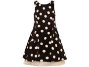 Rare Editions Little Girls Black White Polka Dotted Pattern Dress 3T 3