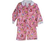 Disney Big Girls Pink Cinderella Rapunzel Ariel Print 2 Pc Pajama Set 10