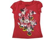Disney Little Girls Red Minnie Mouse Short Sleeve Shirt Top 4