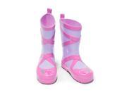 Kidorable Girls Pink Ballerina Slipper Lined Rubber Rain Boots 12 Kids