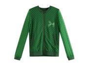 Richie House Little Girls Green Lace Overlay Zipper Closure Leisure Coat 3 4