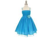 Cinderella Couture Big Girls Turquoise Polka Dots Flower Party Easter Dress 10