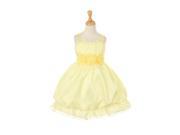 Big Girls Yellow Crystal Organza Flower Girl Easter Dress 12