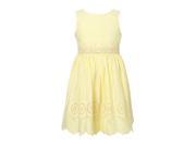 Richie House Big Girls Yellow Delicate Embroidery Cotton Summer Dress 9