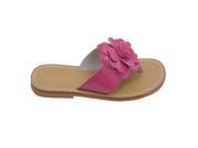 L Amour Little Big Kids Girls Fuchsia Patent Flower Flip Flop Sandals 11 Kids