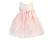 Lito Big Girls Pink Poly Silk Embroidered Organza Easter Dress 8
