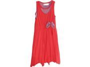 Isobella Chloe Little Girls Ruby Red Striped Detail Sleeveless Dress 5