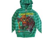 Lego Little Boys Green Two Tone Striped Chima Minifigures Zip Hooded Top 4