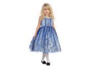 Angels Garment Little Girls Royal Blue Snowflake Crystal Christmas Dress 5