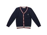 Richie House Little Boys Blue Navy Classic R Embroidery Cardigan Sweater 4 5