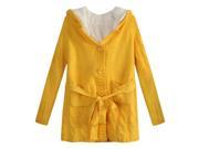 Richie House Big Girls Yellow Short Floss Lining Cardigan Sweater 8