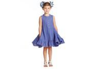 KidCuteTure Little Girls Periwinkle Eyelet Ruffle Summer Hayley Dress 2