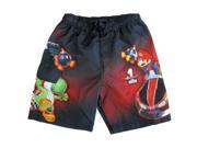 Super Mario Little Boys Grey Red Karting Themed Swimwear Shorts 6