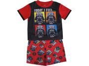 Star Wars Little Boys Black Red Darth Vader Print Shorts 2 Pc Sleepwear Set 6