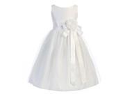 Sweet Kids Big Girls White Floral Embellished Junior Bridesmaid Dress 12