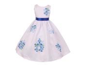 Kids Dream Little Girls Blue Shantung Flower Petals Special Occasion Dress 4