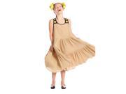 KidCuteTure Big Girls Sand Brown Crunch Woven Sheila Designer Sundress 12