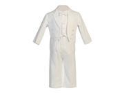 Lito Baby Boys White Pique Vest Cotton Baptism Special Occasion Tuxedo 0 3M