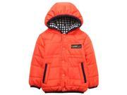 Richie House Little Boys Orange Fleece Lining Hooded Padding Jacket 1 2