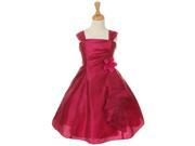 Cinderella Couture Big Girls Berry Taffeta Corsage Flower Girl Dress 8