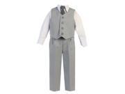Lito Little Boys Light Gray Vest Pants Special Occasion Easter Outfit Set 7