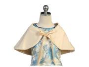 Angels Garment Toddler Baby Girls Ivory Faux Wrap Bow Collar Cape 4T