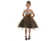 Cinderella Couture Little Girls Zebra Print Corsage Scarf Occasion Dress 2