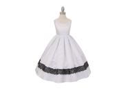 Cinderella Couture Big Girls White Satin Lace Trim Special Occasion Dress 14
