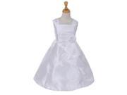 Cinderella Couture Big Girls White Taffeta Corsage Flower Girl Dress 10