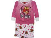 Angry Birds Little Girls White Pink Character Print 2 Pc Pajama Set 6