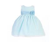 Lito Little Girls Blue Cotton Burnout Special Occasion Easter Dress 6