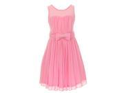Cinderella Couture Little Girls Pink Chiffon Broach Pleated Flower Girl Dress 4