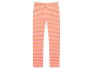 Richie House Little Girls Pink Orange Thin Stripe Stretchy Standard Leggings 4 5