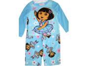 Nickelodeon Baby Girls Sky Blue Dora The Explorer Print 2 Pc Pajama Set 18M