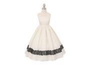Cinderella Couture Little Girls Ivory Satin Lace Trim Special Occasion Dress 2